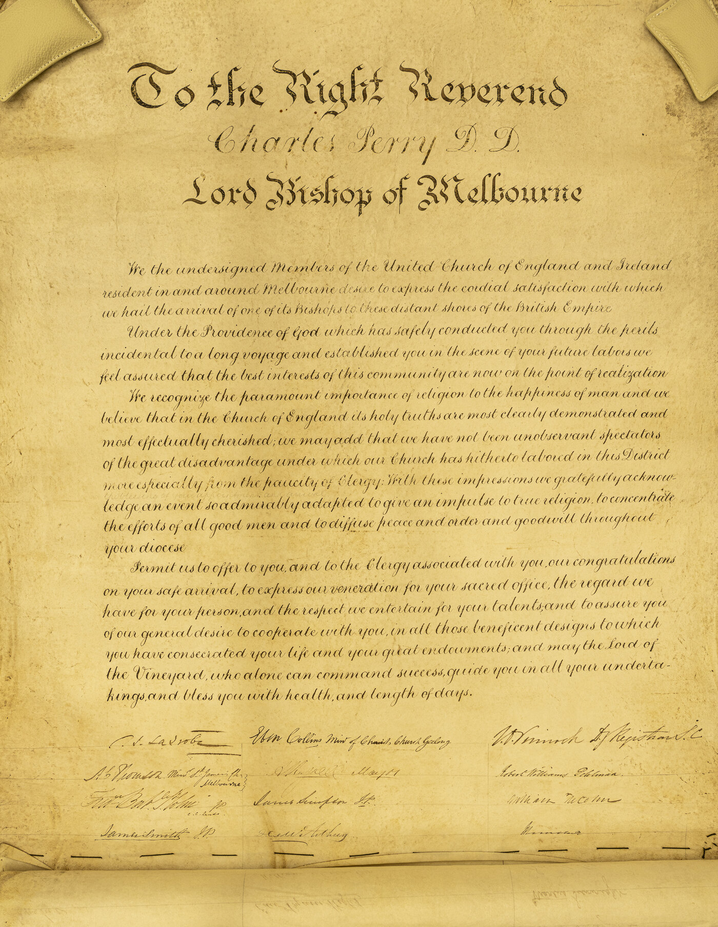 Perry, Charles - Manuscript from Melbourne parishioners