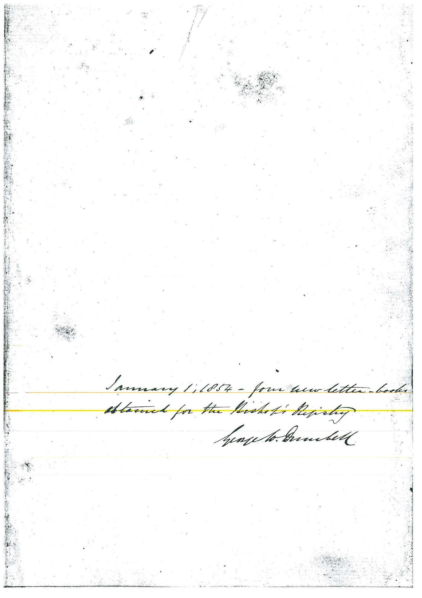Registrars Henry Moor Letter Book January 10 1854 - March 1854Thomas Turner a'Beckett Letter Book March 1854 - January 26 1855 index