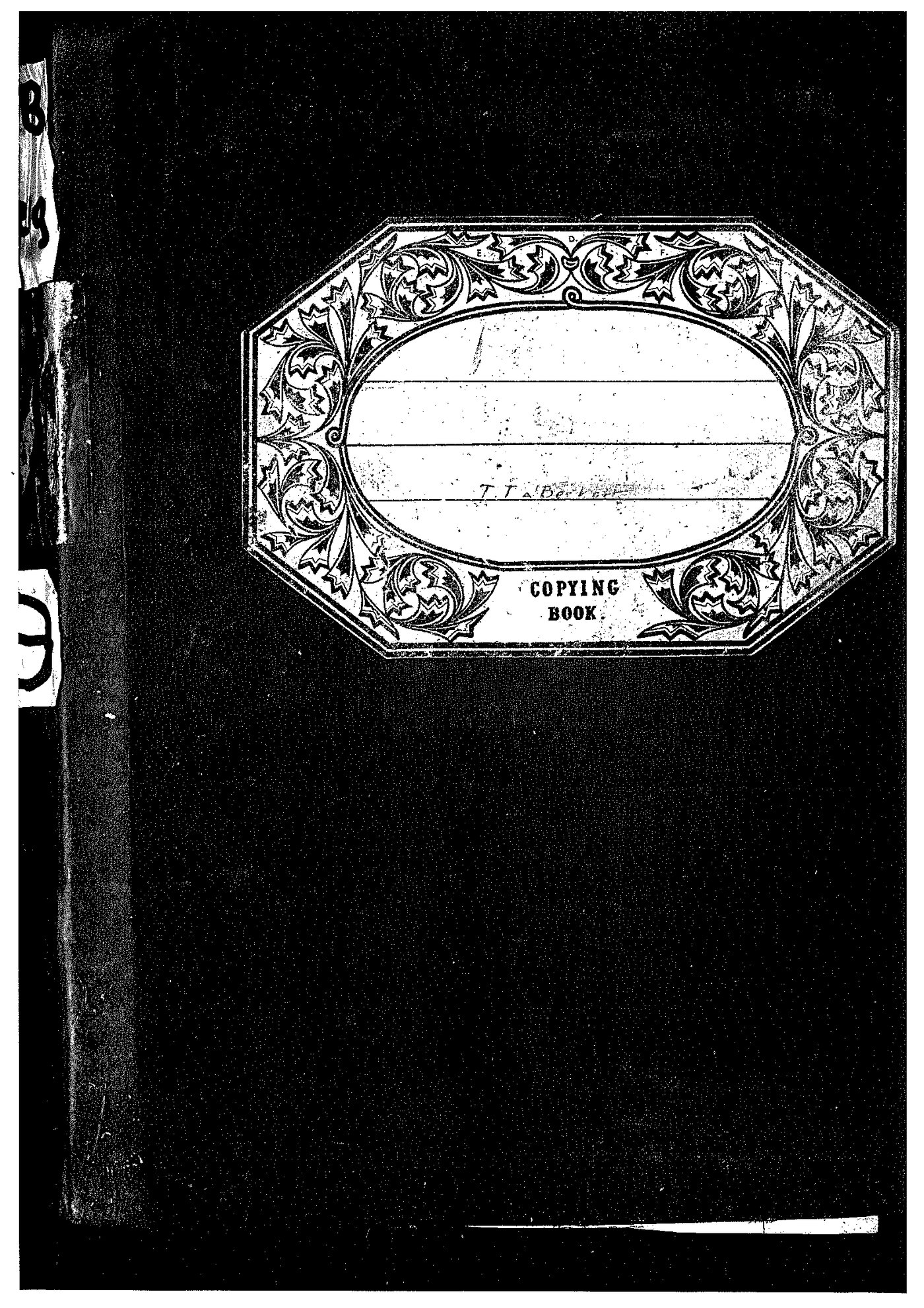 Registrar - Thomas a'Beckett Letter Book August 30 1859 - January 26 1860 index