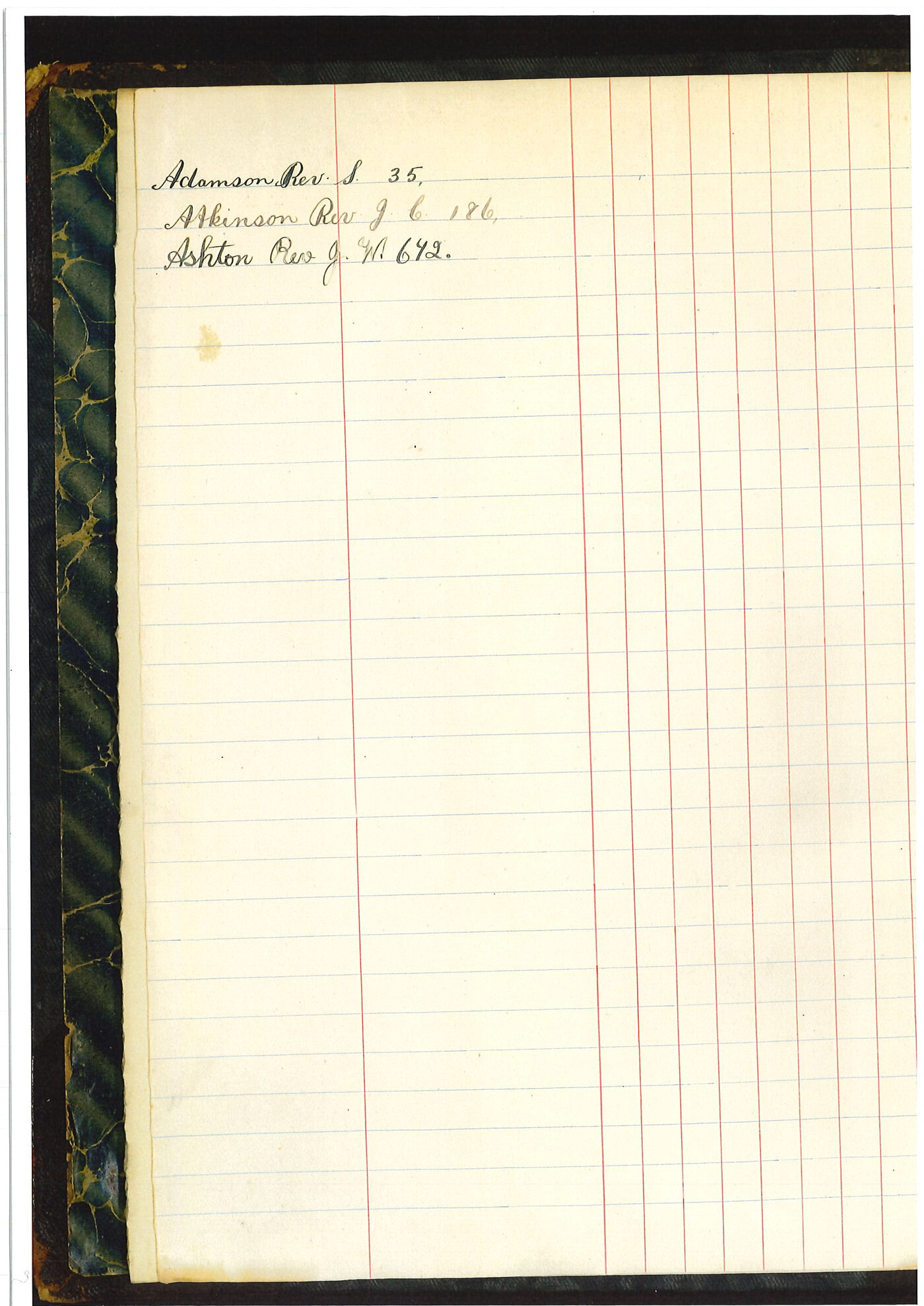 Registrar - Albert Edward McLennan Letter Book March 23 1920 - July 28 1920 index