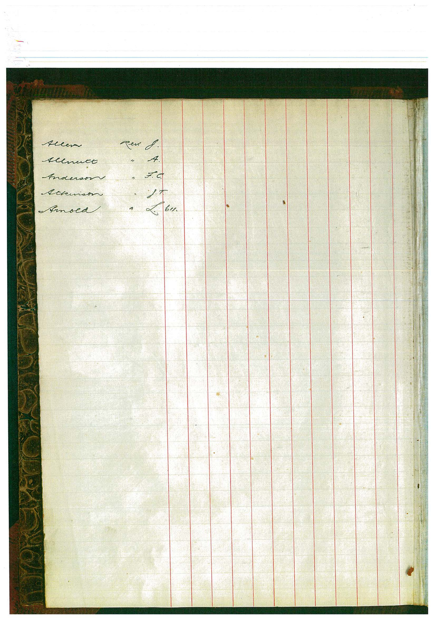 Registrar - William Edward Morris Letter Book August 8 1905 - January 26 1906 index