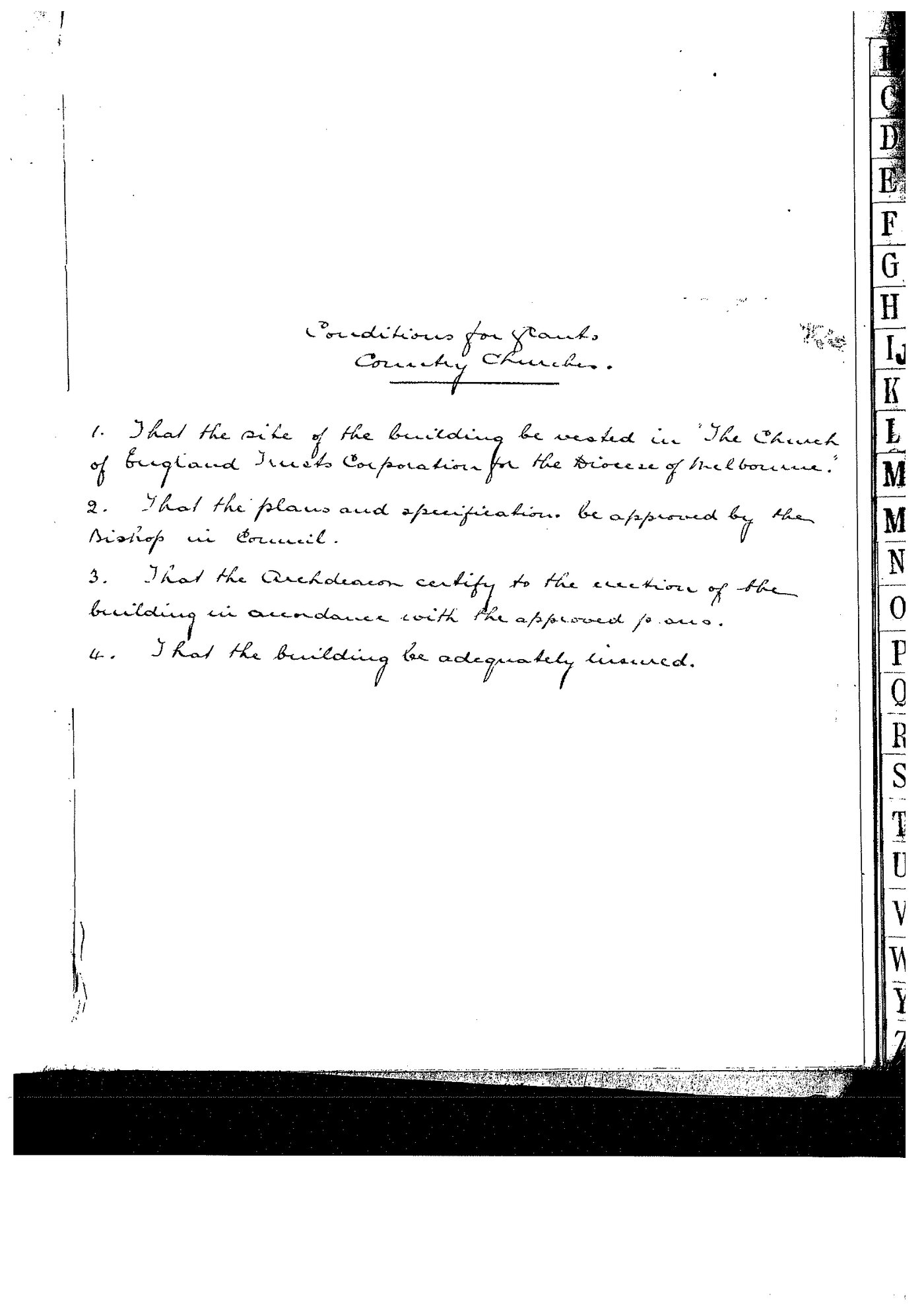 Registrar - William Edward Morris Letter Book September 8 1888 - February 29 1889 GrantsCountryChurchesLB137