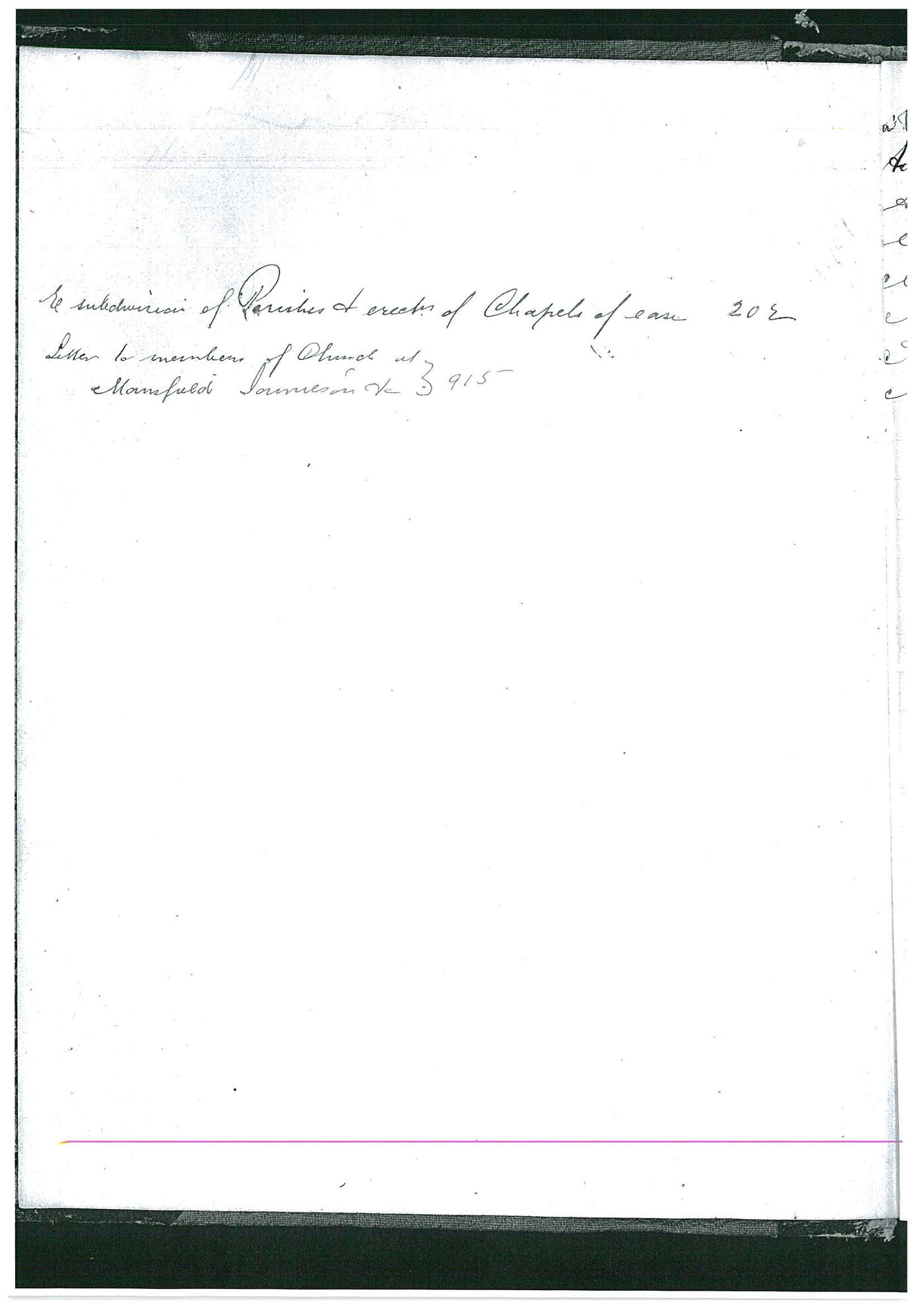 Archbishops Bishops Office Correspondence: Bishop Charles Perry Letter Book July 15 1862 - April 7 1864 index
