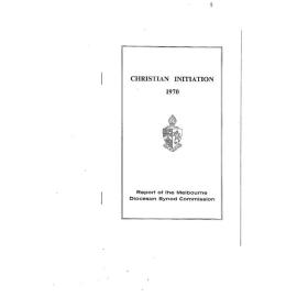 Diocesan Synod Reports and Papers 1891 -: ChristianInitiation1970